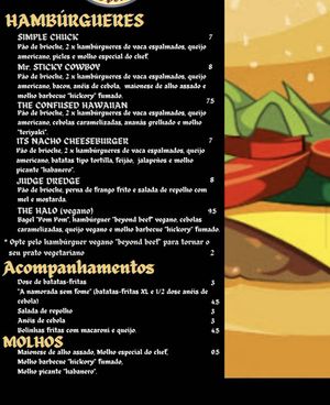 Menu PT at Illicit Burgers in Lagos