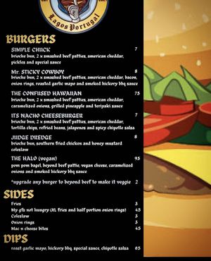 Menu UK at Illicit Burgers in Lagos