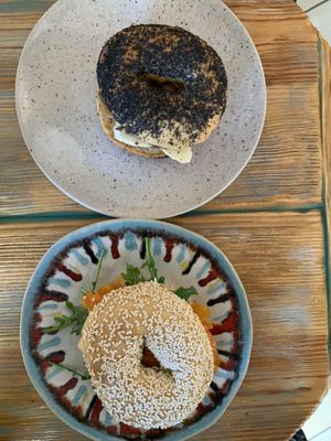 Sweet and savory and vegan! 🤤😍  at Pom Pom Bagels in Lagos