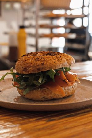 Heavenly 😍  at Pom Pom Bagels in Lagos