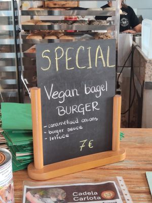  at Pom Pom Bagels in Lagos