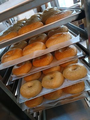  at Pom Pom Bagels in Lagos