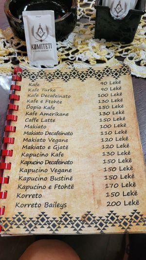 Specialty coffee, vegan options at Komiteti in Tirana