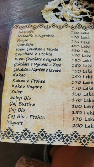 Vegan cocoa at Komiteti in Tirana