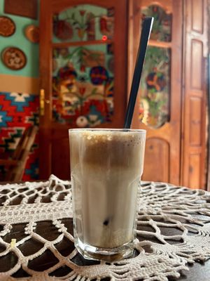 Iced soy macchiato   at Komiteti in Tirana