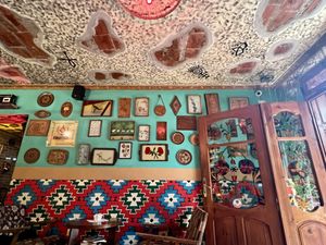 Interior of bar   at Komiteti in Tirana