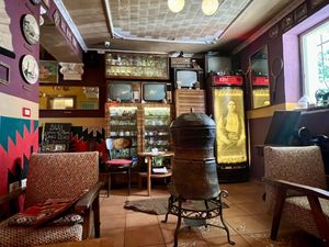 Interior of bar   at Komiteti in Tirana
