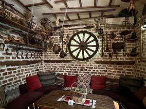 Interior of bar   at Komiteti in Tirana