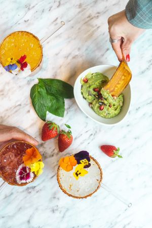 Chips Guac & Margaritas!! at Julieta Lemon - Chueca in Madrid