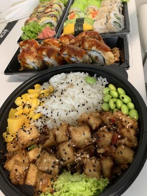 Spicy Grandma’s Tofu & Maki Tempura Veggie/Vegan  at Yumii in Luxembourg City