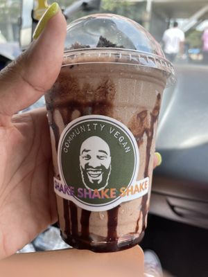 Cookies & Cream Shake w/Oreo topping at Community Vegan in Austin