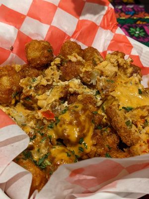 Crab Cakes at Community Vegan in Austin