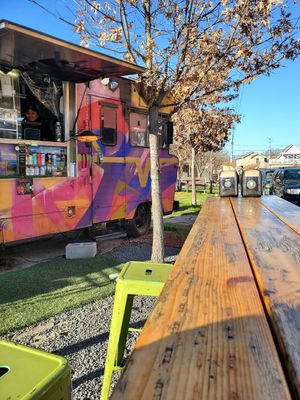 Food truck at Community Vegan in Austin