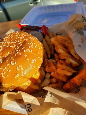 Cauliflower chikin sandwich at Community Vegan in Austin