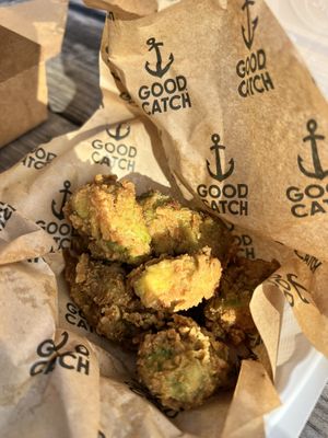 Fried Avocado Bites YUM  at Community Vegan in Austin