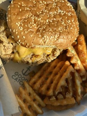 Fried Oyster Sandwich  #Veganuary at Community Vegan in Austin