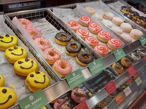 Their range of vegan donuts at Dunkin' in Mannheim