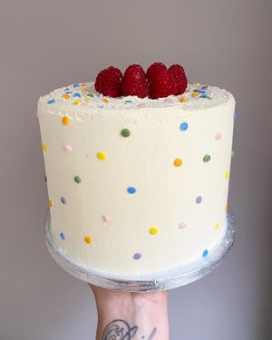 First birthday cake! at What Leila Bakes in Swansea