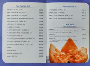 Carta de entrantes #Veganuary at Sensaciones Carpe Diem in Ferrol