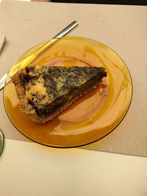 Spinach quiche at Biomio Brunch Ecológico in Sevilla
