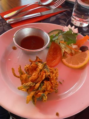 Vorspeise Gemüsepuffer  at Gurkha Kitchen in Carvoeiro