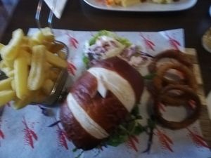 Chicken Burger at The Anchor Inn in South Benfleet