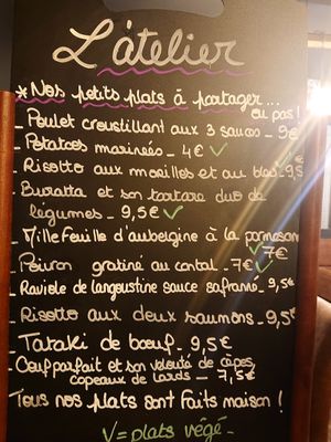 Menu per 02.10.2021 at L'Atelier in Murol