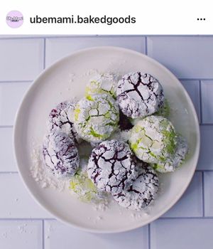 Crinkle cookies at Ube Mami in San Bruno