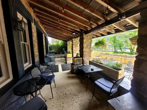 Prince Llewelyn Hotel Outside Seating (Veranda) at Prince Llewelyn Hotel in Beddgelert