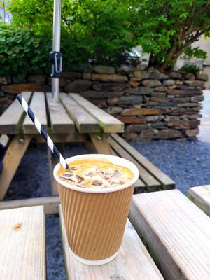 Iced Latte (Oat Milk) at The Real Coffee Stop in Beddgelert