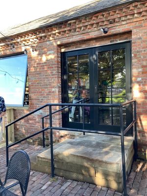 Exit to patio  at ETalian in Chagrin Falls