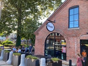 Exterior- patio and main entrance  at ETalian in Chagrin Falls