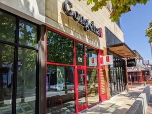 On Rock Rose, the outdoor "food court" of the Domain. at Gong Cha in Austin