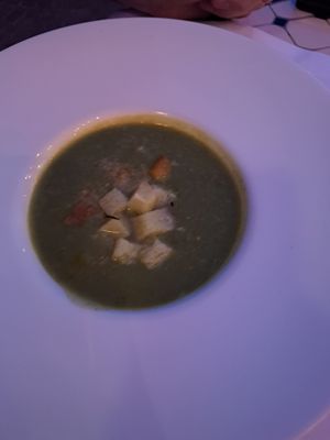 Brokkolisuppe at Antiqua Osteria Da Ugo in Opatija