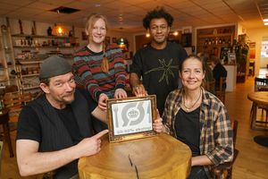 Now we've got the silver mark in ecology.... Yeah!
 at Caféteket in Slagelse