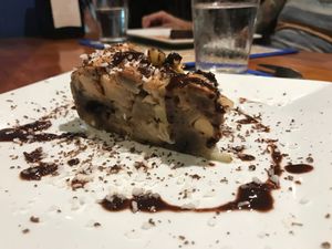Chocolate pear cake at Ahora Si in Samara