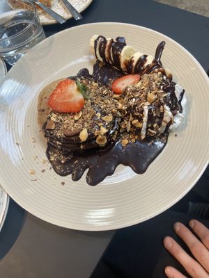 Chocolate pancakes  at Fern & Fika - Birger Jarlsgatan in Stockholm