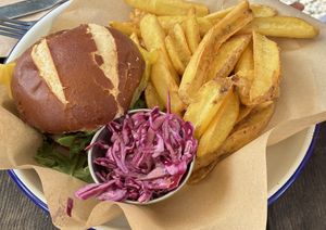 Vegan burger   at Cafe On The Green in Widecombe In The Moor