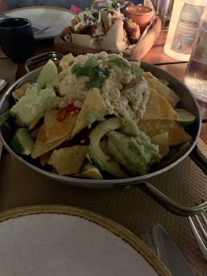 Vegan nachos at Majestic in Crete