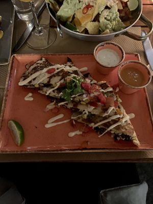 Vegan cheese quesadilla  at Majestic in Crete