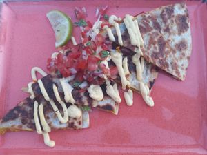Cashew cheese quesadillas at Majestic in Crete