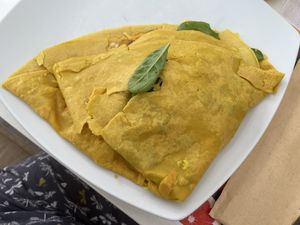 Vegan crepe  at Juicy Point in Naxos