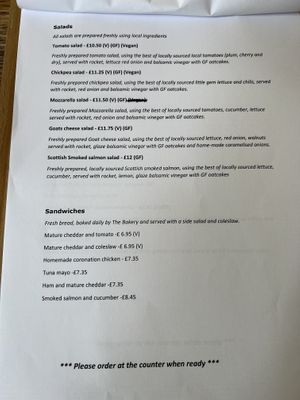 Lunch menu (sep 23)   at Café de Paulo in Inverness