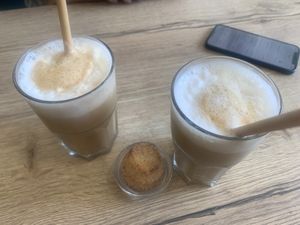 Hazelnut coconut iced lattes   at 'Ccino Caffetteria Paninoteca in Brielle