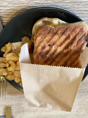 Vegan panini pulled chick’n at 'Ccino Caffetteria Paninoteca in Brielle