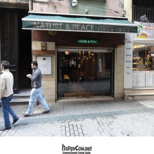 The restaurant is on the left towards the end of the street if you come from Istiklal Caddesi. at Nature and Peace in Istanbul