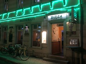Außenbereich / outside  at Restaurant India in Weimar