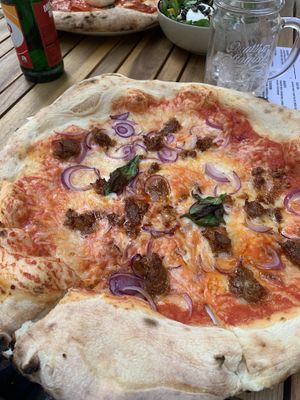 Vegane Thunfischpizza  at 480Grad Pizza in Nuremberg