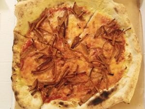 Sucuk (vegan pizza) at 480Grad Pizza in Nuremberg