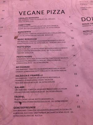 Vegan menu 👌🏽 #Veganuary at 480Grad Pizza in Nuremberg